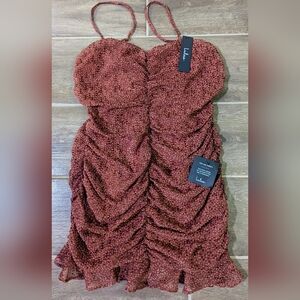 Lulu's Rust Polka Dot Dress